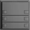 Pulsante INC KNX 6×EDIZIOdue grigio scuro RGB senza LED 