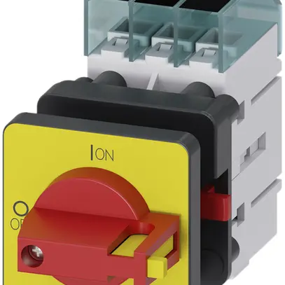 Sezionatore di carico Siemens SENTRON 3LD3 frontale 16A 3L 48×48mm ro/gi 