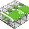 Morsetto di connessione WAGO Green Range 3L 0.5…6mm² con leva ve trasparente 