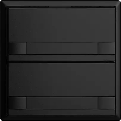 Poussoir ENC KNX 2× EDIZIOdue colore noir RGB sans LED avec insert papier 