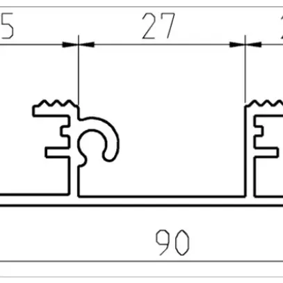 Profilo a congiungere Almatec SBG 90.1, 3m 