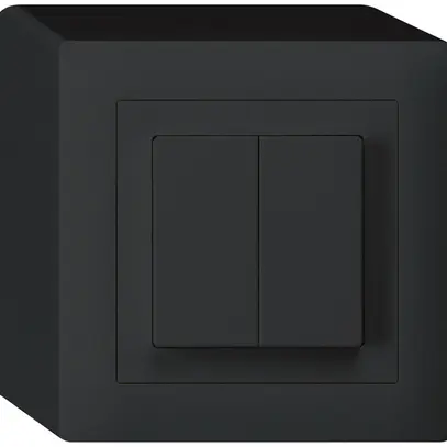 Interrupteur AP kallysto 1/3+3/1L noir 