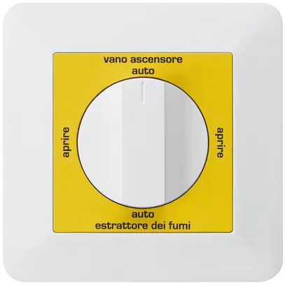 Interruttore rotativo INS kallysto.trend per estrattore fumi italiano bianco 