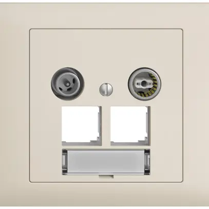 Prise multimédia INC EDIZIOdue BKE EASYNET 15dB, p.2×RJ45 S-One, crema 