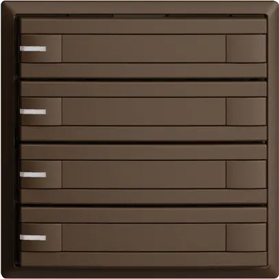 Poussoir ENC KNX 4× EDIZIOdue coffee RGB avec LED avec insert papier 