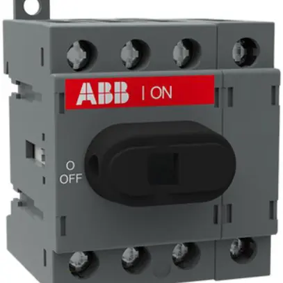 Interrupteur de charge ABB 16A/400V 4L, AC22A, 4.pole à droite gris clair 