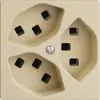 Prise 3×T23 EDIZIOdue vanille, 16A, avec bornes enf. 