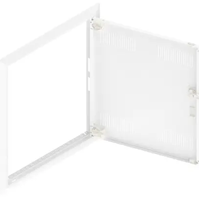 Porta con fessura e cornice SE Pragma bianco per 2campi/4file 