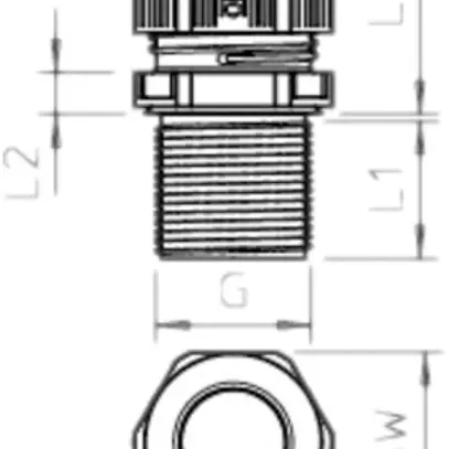 Pressacavo Bettermann filetto lungo V-TEC M63 nero 