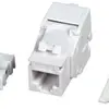 Module de raccordement INFRALAN RJ45 cat.6A/u ISO/IEC Keystone, blanc 