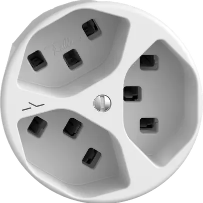 Presa 3×T23 Feller STANDARDdue Q, 1×separato, morsetti a innesto, bianco 