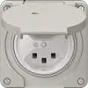 Prise NEVO N.CO, 2×T23, IP21, a.LED, gris clair 