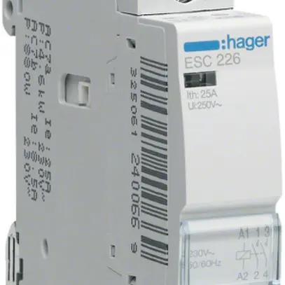 REG-Schütz Hager 230VAC 1 Schliesser 1 Öffner 25A 1TE 