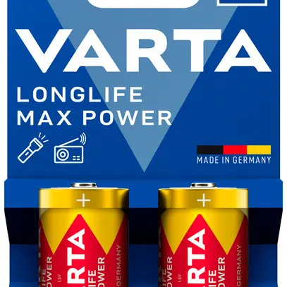 Batteria VARTA Consumer Longlife Max Power C alcalina al Mn 1.5V blister 2 pezzi 
