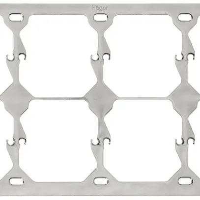 Plaque de fixation Hager 2×4 hor. 257×137mm 