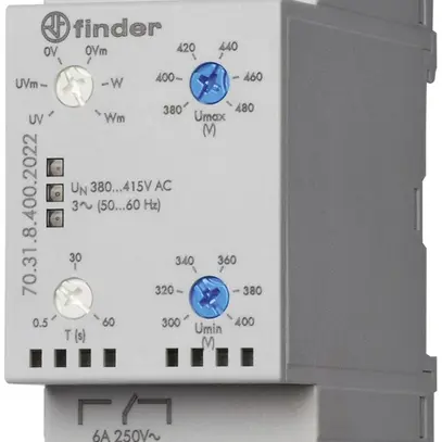 Relè sorveglianza rete AMD 3L 380…415VAC 1C 6A 