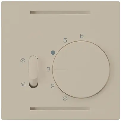 Plaque frontale Hager kallysto, pour thermostat avec interrupteur, beige 