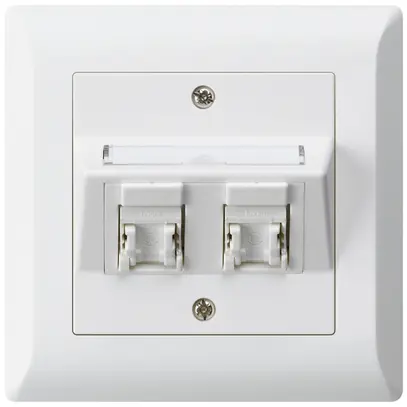 Kit di montaggio INC kallysto.line C cat.5e 2RJ45/u bianco 