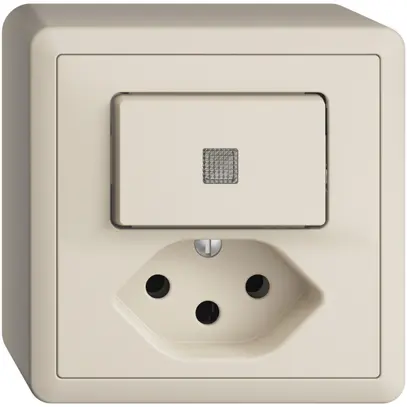 Combinaison lum. AP 3/1L+T13 EDIZIOdue crema, lentille LED jaune 