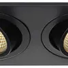 Downlight LED INS NEW TRIA, 2×6W 1200lm 2700K 38° quadrato IP20 nero opaco 