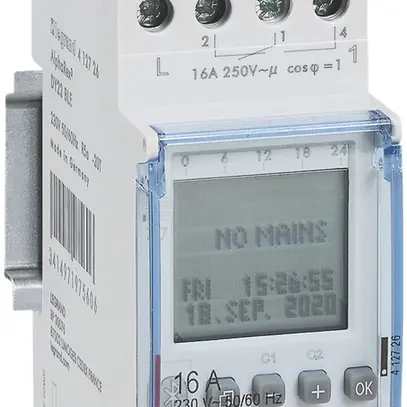 Minuteur AMD Legrand AlphaRex³ DY21, horloge annuelle/hebdomadaire, 1 canal 
