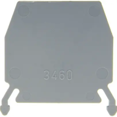 Placca d'estremita DIN35 grigio per 38300 