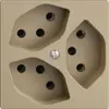 UP-Steckdose EDIZIOdue 3×T13 sand 