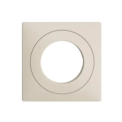 Frontset EDIZIOdue crema, 60×60mm für Schlüsselschalter 