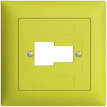 Kit frontal EDIZIOdue lemon 88×88mm 1×TT 1×RJ45 