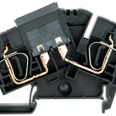 Borne fusible Weidmüller ZSI 6-2/FC connexion à ressort 6mm² TS35 noir 