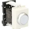 Poussoir lumineux AMD K&N, 230VAC, 1F/1O 6A, 2UM, calotte blanc 
