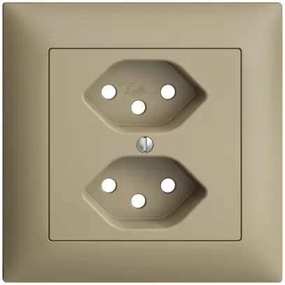 Kit frontal EDIZIOdue sand 88×88mm 2×T13 avec shutter 