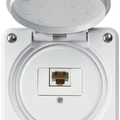 Scatola di raccordo INC robusto IP55 bianco 1×RJ45/u 