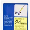 Cassette ruban TZe-FX 24mm×8m jaune 