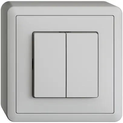 Interrupteur AP EDIZIOdue 1/3+3/1P gris clair 