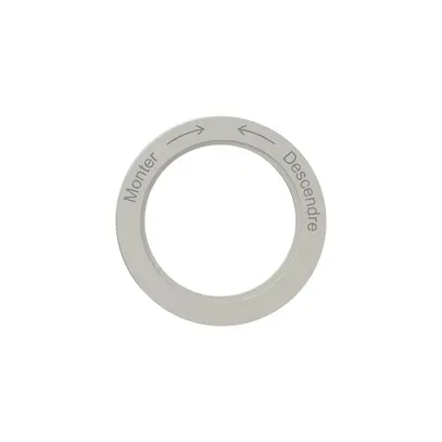 Kennscheibe NEVO, f.Drehschalter, Monter-> <-Descendre, lichtgrau 