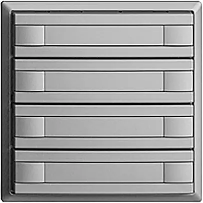 Poussoir ENC KNX 8× EDIZIOdue silver RGB sans LED avec insert papier 