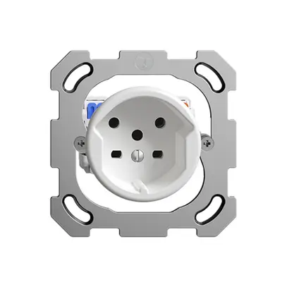 UP-Steckdose FH T15 weiss, mit Steckklemmen 