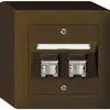 Presa AP kallysto cat.6 2RJ45/s marrone 