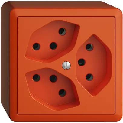 Prise AP EDIZIOdue 3×T13 orange 