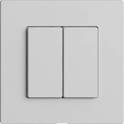 Kit recouvrement pour interrupteur 2c/2t Edue Wiser gris clair 