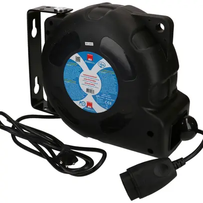 Avvolgicavo automatico MH maxReeL 1×T12+T13 3×1mm² 10m nero 