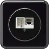 Scatola di raccordo INC basico 1×RJ45s+1×TT83 nero 