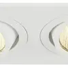 Downlight LED INS NEW TRIA, 2×6W 1200lm 3000K 38° quadrato IP20 bianco opaco 