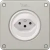 Prise NEVO, 1×T13, gris clair 