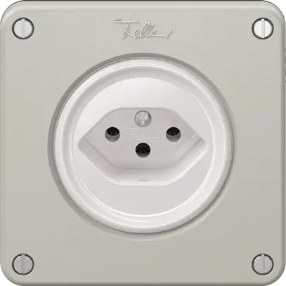 Prise NEVO, 1×T13, gris clair 