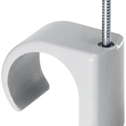 Bride à clou pour tube M25 gris clair 