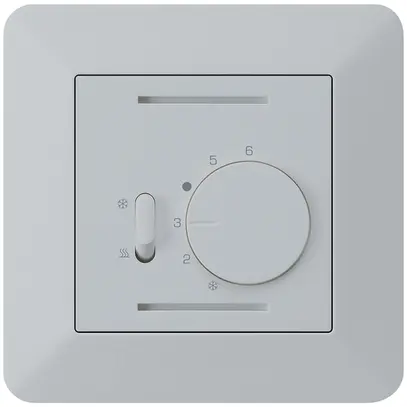 UP-Thermostat Hager kallysto.trend, mit Schalter Heizen/Kühlen, hellgrau 
