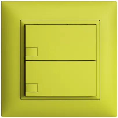 Poussoir ENC KNX 2× EDIZIOdue lemon RGB sans LED 