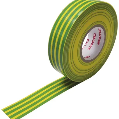 Ruban isolant Cellpack 328 ≥40kV/mm 19mm×20m vert/jaune 